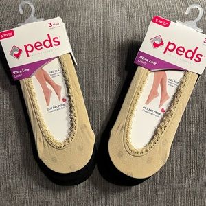 LOT of 6 pairs, Peds Ultra Low Liners, size 5-10. Brand New!